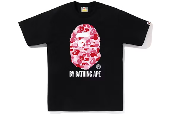BAPE ABC Camo By Bathing Ape Tee Black-pink