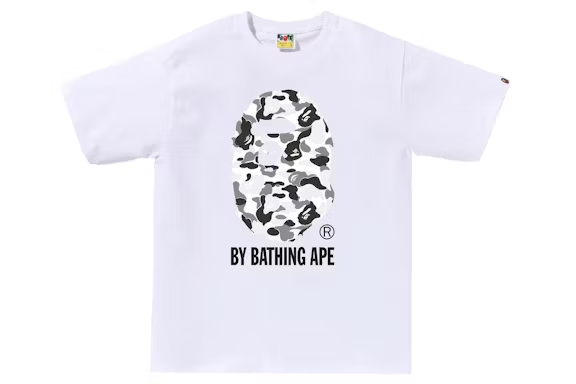 BAPE ABC Camo By Bathing Ape Tee WHITE-GREY