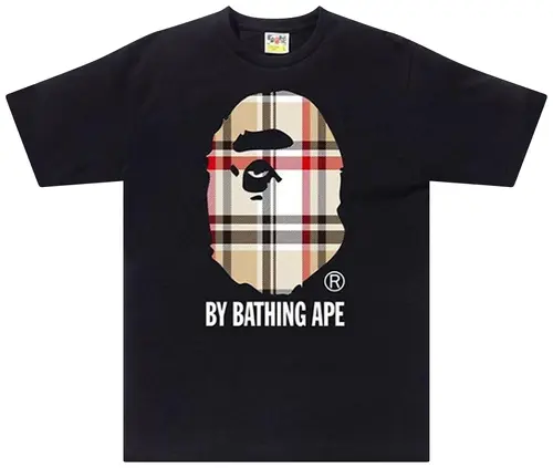 BAPE Check By Bathing Ape Tee 'Black/Beige'