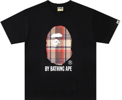 BAPE Check By Bathing Ape Tee BLACK/Red