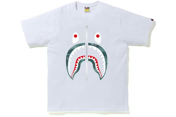 BAPE Color Camo Shark Tee WHITE