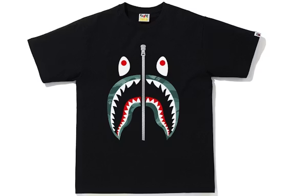 BAPE Color Camo Shark Tee BLACK