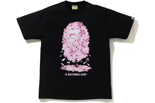 BAPE Sakura Tee BLACK