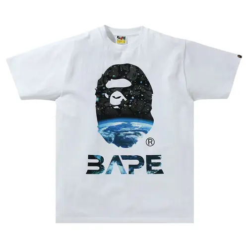 BAPE Space Camo Ape Head Tee 'White'