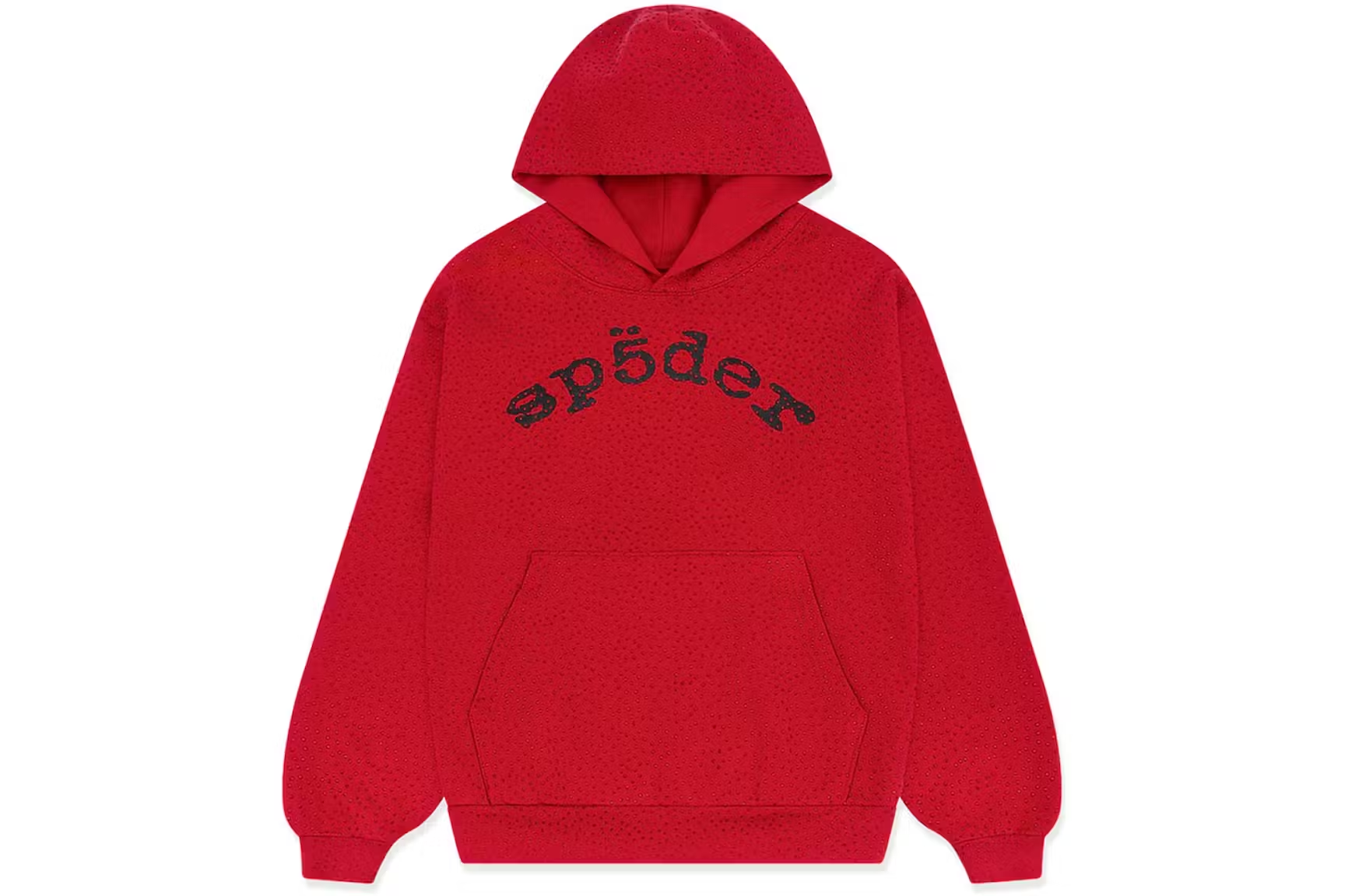 Sp5der VVS Hoodie Red W/ Rhinestones
