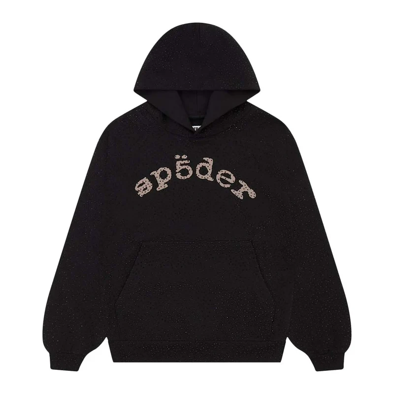 Sp5der VVS Gemstone Hoodie Black