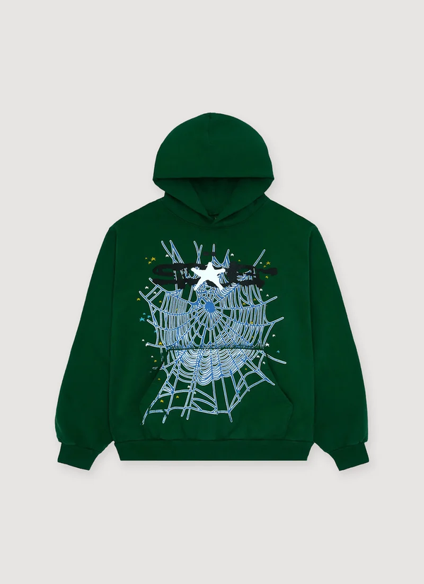 Sp5der Worldwide Web Sweatshirt Hunter Green
