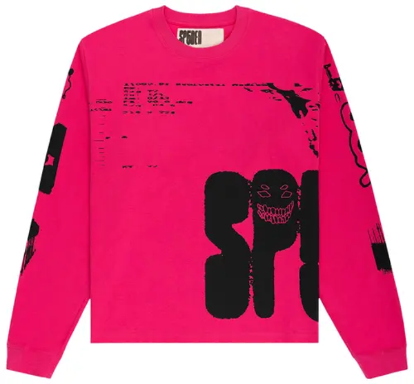 Sp5der X-Ray Long-Sleeve Tee 'Pink'