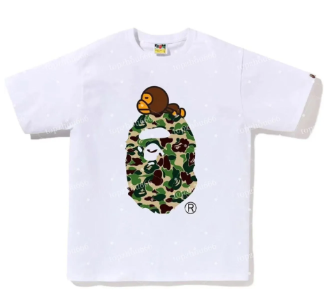 A Bathing Ape ABC Camo Milo On Big Ape Tee (White/ Camo)