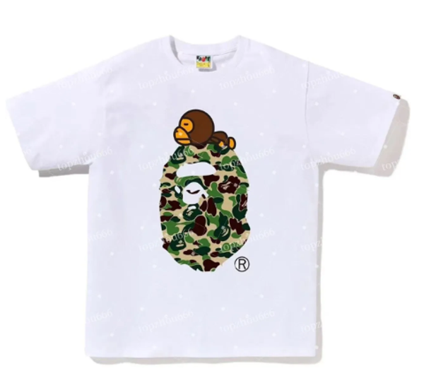 A Bathing Ape ABC Camo Milo On Big Ape Tee (White/ Camo)