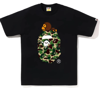 A Bathing Ape ABC Camo Milo On Big Ape Tee (black/Camo)