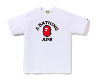 BAPE Brush College Tee White