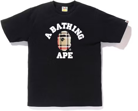 BAPE x Burberry Check College black