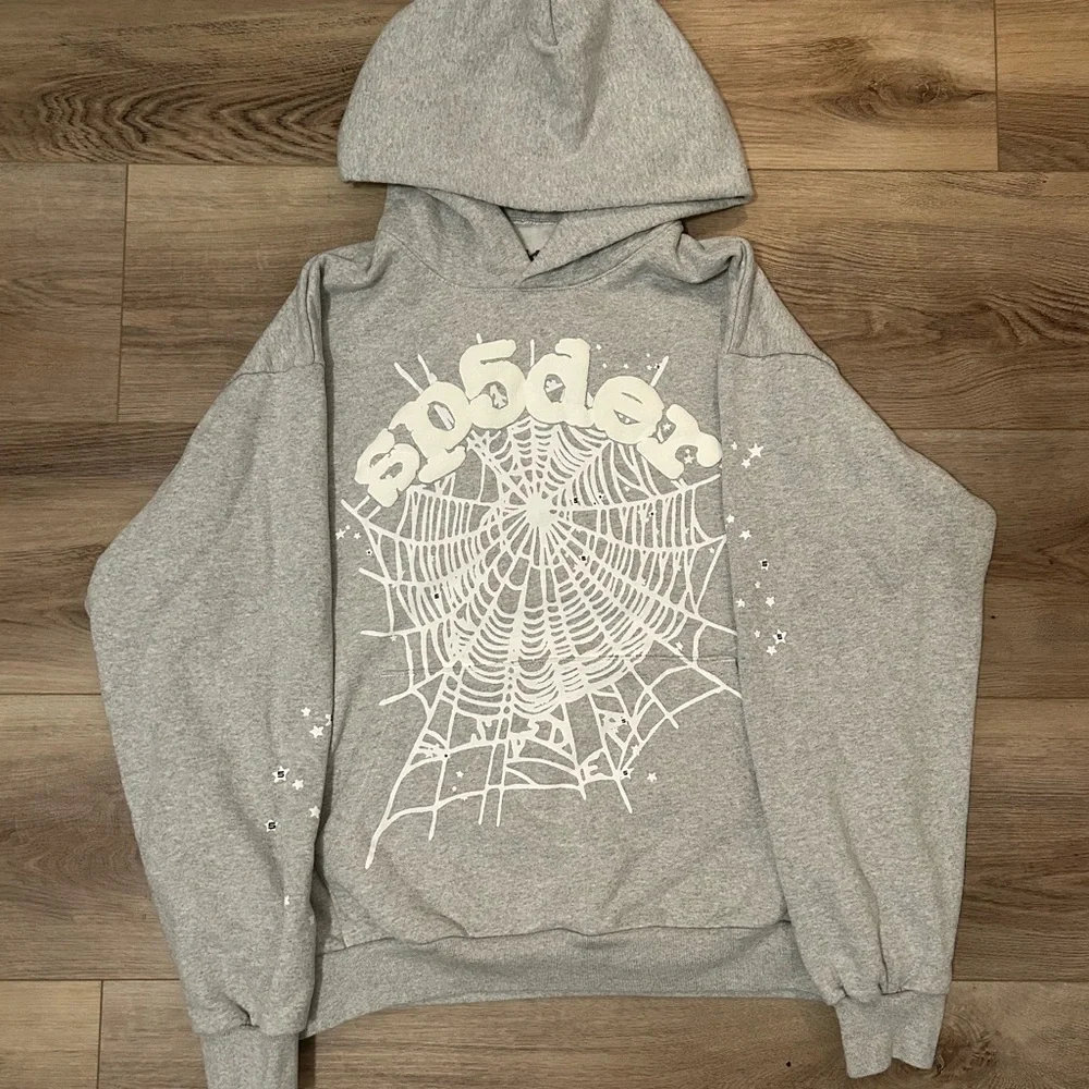 Sp5der OG Web Hoodie Grey