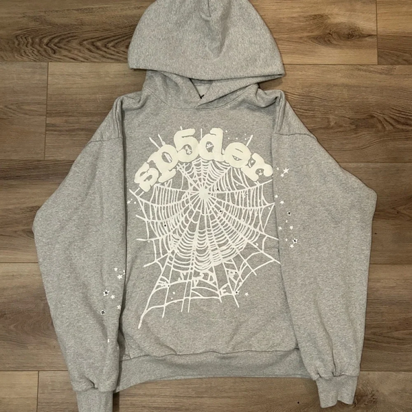Sp5der OG Web Hoodie Grey
