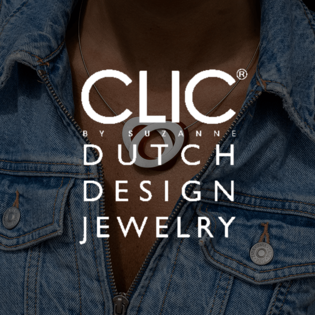 Clic Dutch Design Jewelry sieraden zilveren ketting met grote hanger