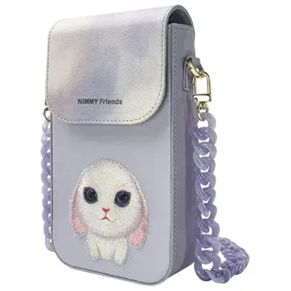 Bolsa para teléfono NIMMY BIG EYED PET 2.0 Conejo morado