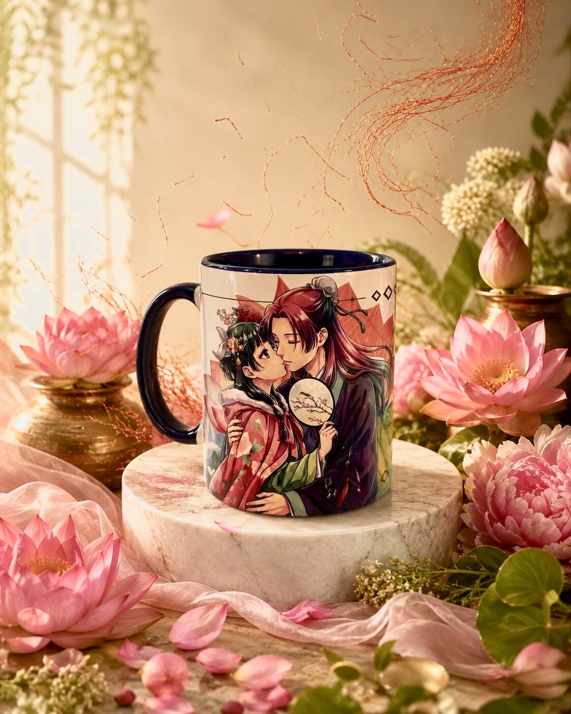 Taza fan made inspirada en los diarios de la boticaria