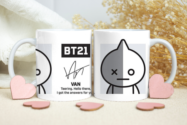 Taza fan made BT21 VAN