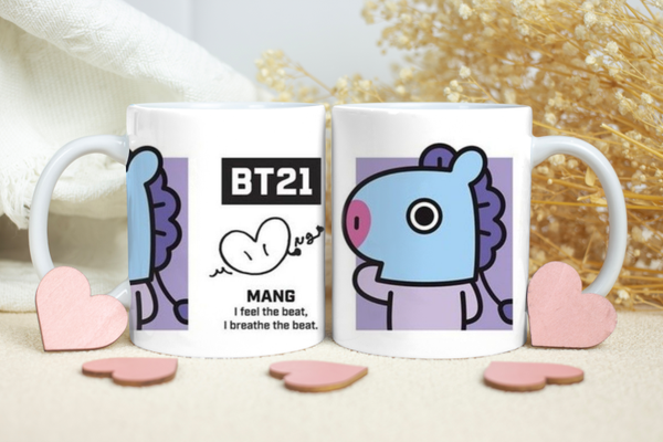 Taza Fan made BT21 MANG