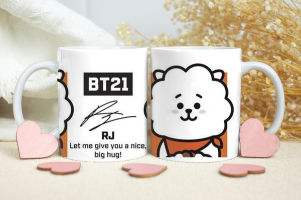 Taza Fan made BT21 RJ