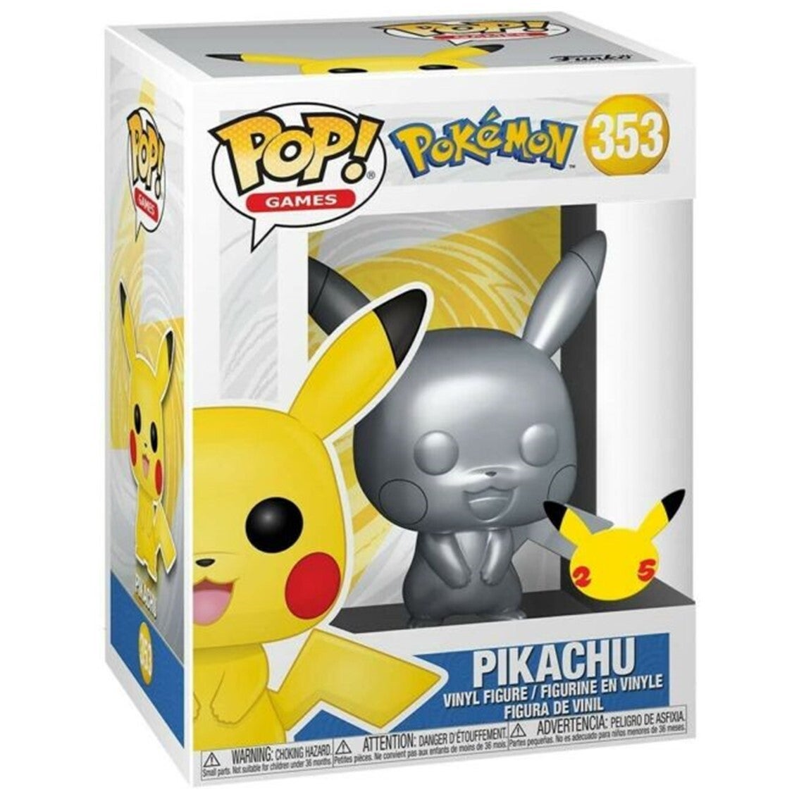FUNKO POP JUMBO POKEMON S6 PIKACHU PLATEADO