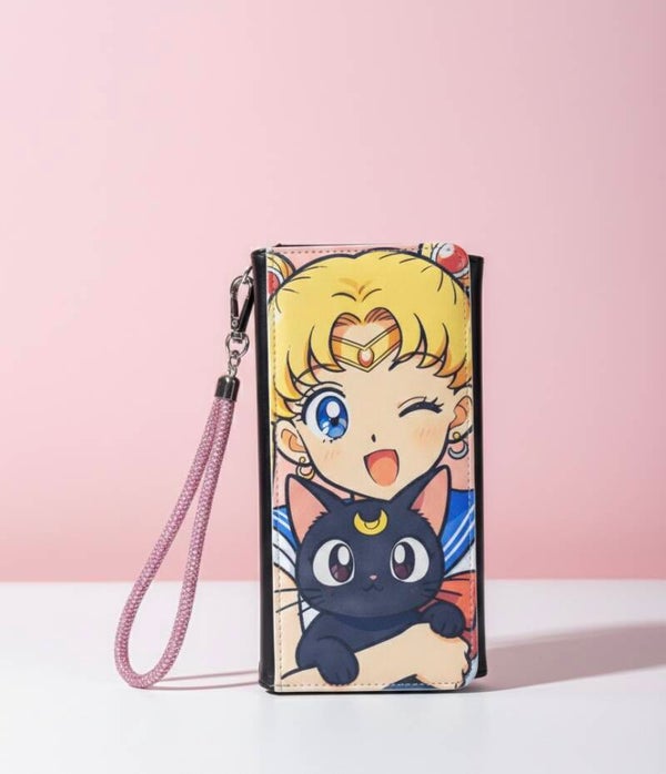 Cartera extra grande Sailor Moon para monedas y tarjetas
