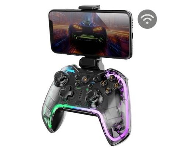 Mars Gaming MGP-BT2 Negro, Transparente Bluetooth/USB Gamepad Analógico/Digital Android, Nintendo Switch, Nintendo Switch 2, Nintendo Switch Lite, Ni