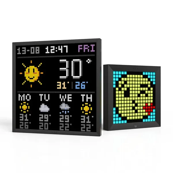Pantalla Divoom Pixoo-64 WiFi Pixel Art con un Panel LED de 64x64, decoración de iluminación única con Control de aplicación