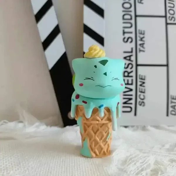 🌱🍦 Figura de Resina Pokémon Bulbasaur “Ice Cream Edition” – 9 a 12 cm