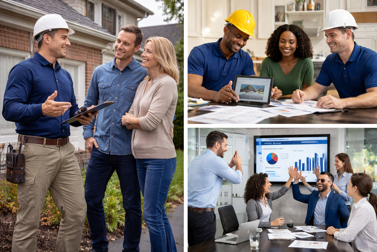 Contractor meeting with homeowner to discuss project details