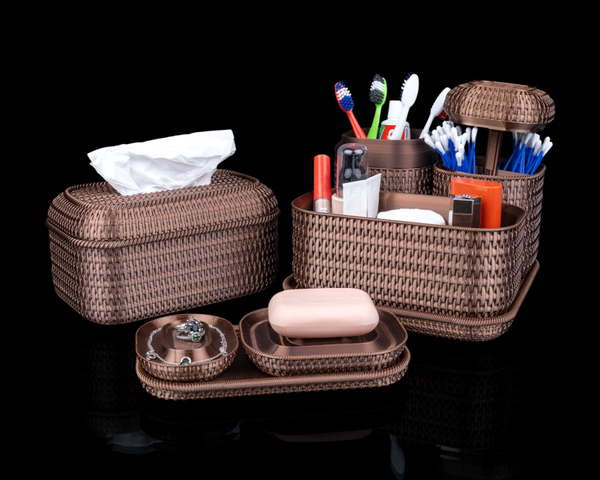 Rattan Retreat Kit Organizer  set