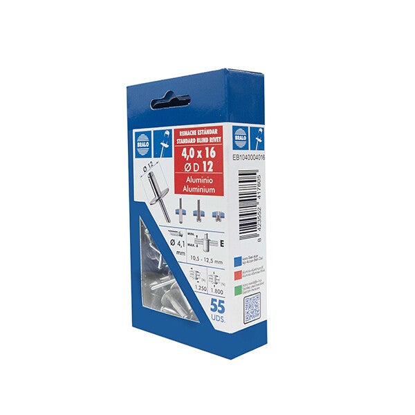 REMACHE A/ ANCHA C/55 U. BRALO 4X16 MM EB1040004016