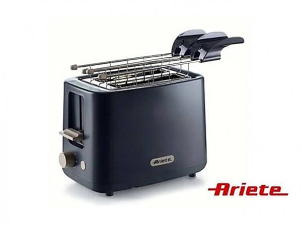 TOSTADOR 2 RANURAS GRAFITO CON PINZAS ARIETE 760 W 157/03