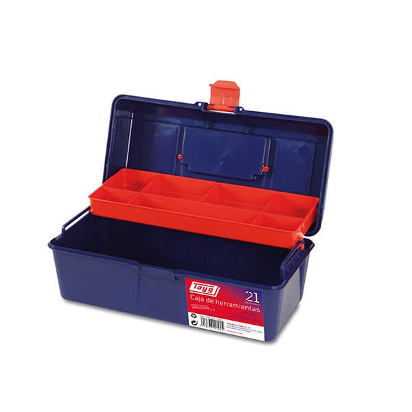 CAJA HERRTAS PLASTICO N21+BANDEJA TAYG 31X16X13 121005