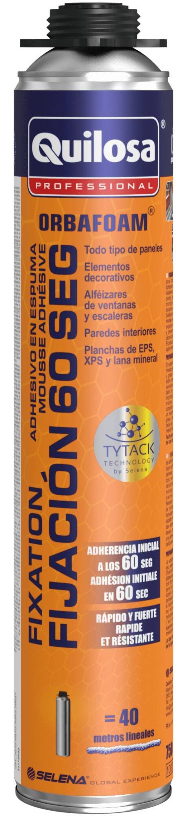 ADHESIVO MONTAJE ESPUMA 60 PISTOLA ORBAFOAM 750 ML 17954/19117