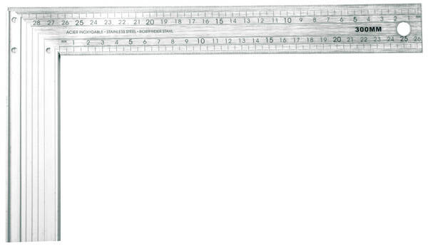 ESCUADRA CARPINTERO ALUM/INOX ACHA 300X130MM 41-304