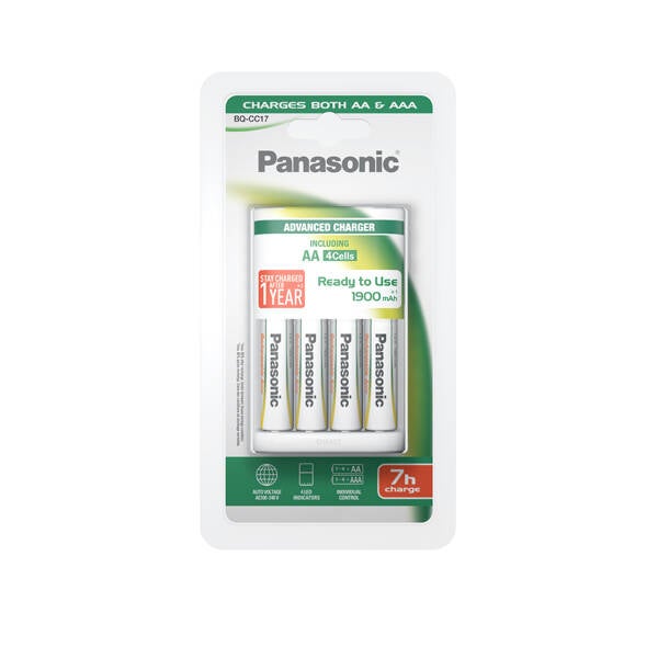 CARGADOR PILAS8H+ 4 PILAS AA PANASONIC 1900 MAH KKJ17MGD40E