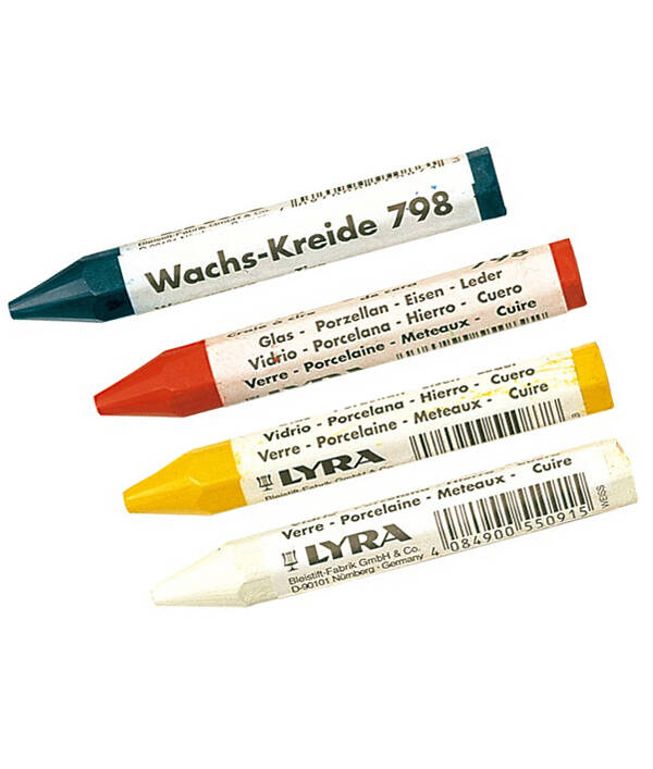 TIZA CERA HEXAGONAL ROJO LYRA 95X12 MM 45-892D