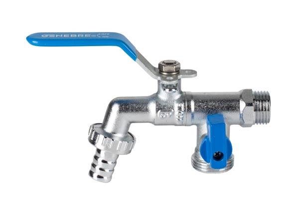 GRIFO ESFERA JARDIN DOS SALIDAS RACOR MANGUERA GENEBRE 1/2-3/4'' 3059D0405