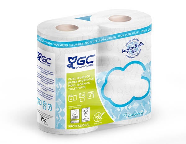 PAPEL HIGIENICO 2C PQ.4 - 14M GOMA CAMPS 140 SERV H287590