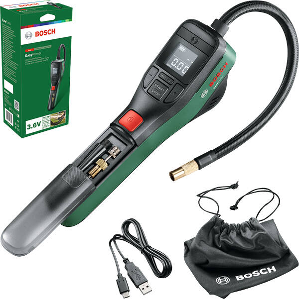 INFLADOR + BOQUILLAS BOSCH 3,6 V EASYPUMP