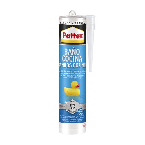 SILICONA COCINA BAÑO BLANCA PATTEX 280 ML 2923015