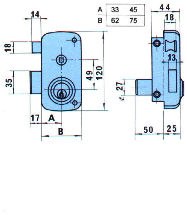 CERRADURA SOBREPONER LINCE 70 D 5056-B