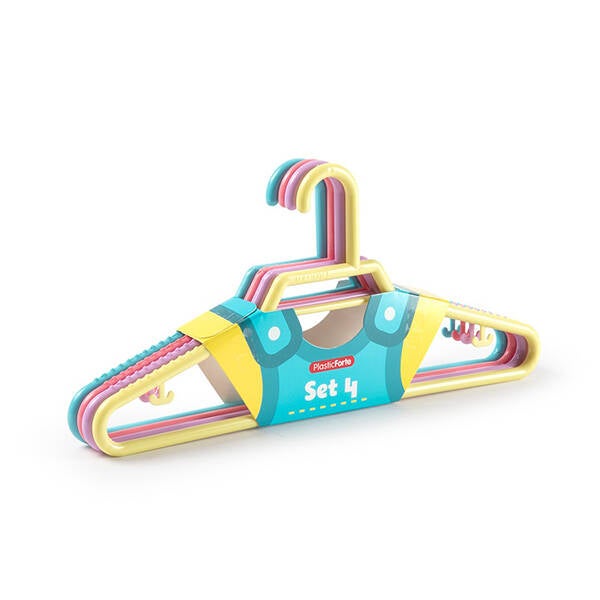 PERCHA INFANTILES SWEET SET-4 PLASTIFORTE 27X12,5 CM 12202J9
