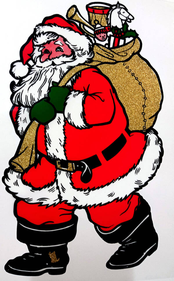 PVC ELECTOESTATICO PAPA NOEL ROTULAUTO 210X300 MM 499