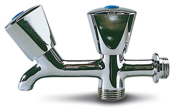 GRIFO CURVO DOBLE LAVADORA ANZAPACK 1/2-3/4'' 852073R
