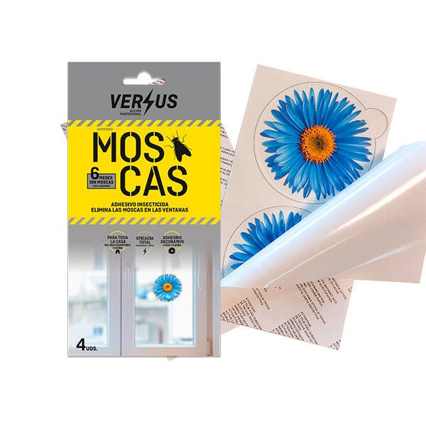 ADHESIVO INSECTICIDA MOSCAS 4ud QUIMUNSA - 5001459