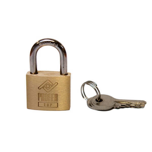 CANDADO LATON A NORMAL (BL) PROFER TOP 20 MM PT0194