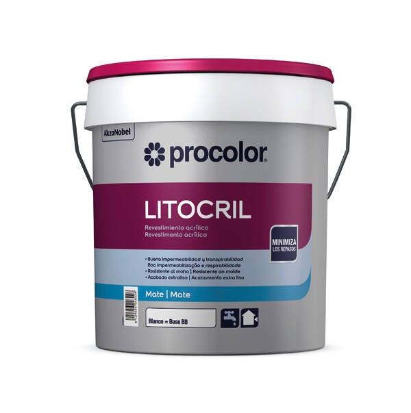 PINTURA FACHADAS LITOCRIL PROCOLOR 15 L